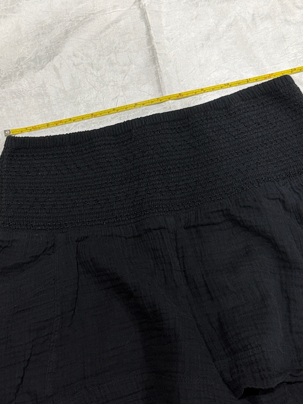 Anthropologie Black Gauze Smocked Waist Boho Beach Shorts XS - Picture 7 of 9